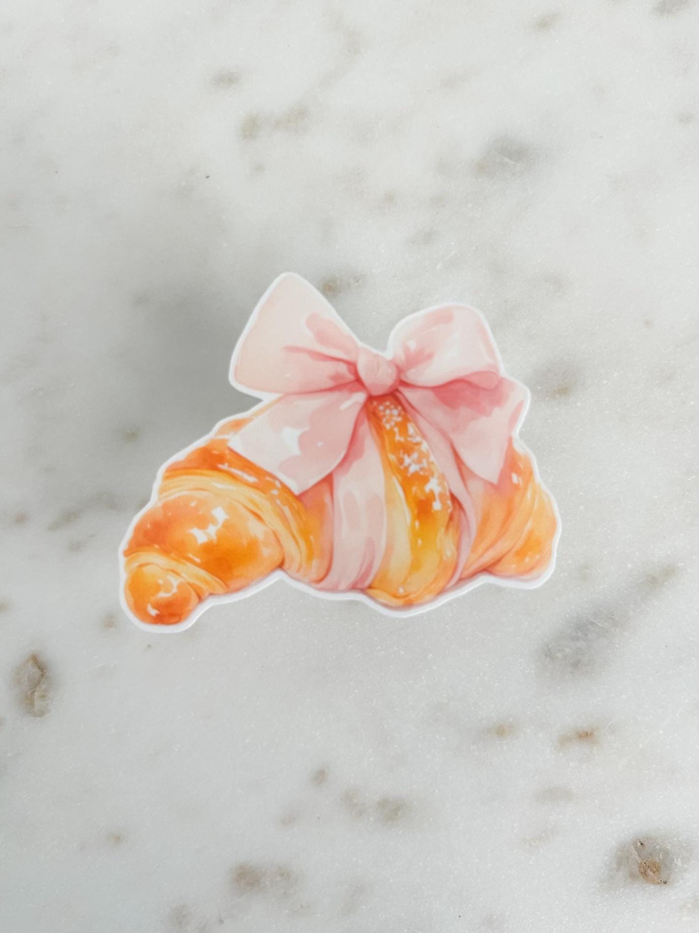 Bow Croissant Sticker