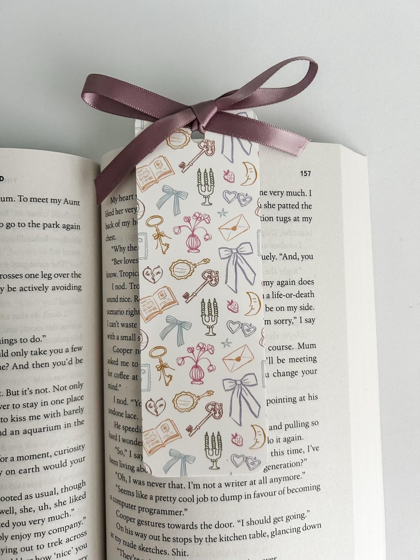 Coquette Trinkets Bookmark | Bow Bookmark | Coquette Bookmark | Bookish Gift