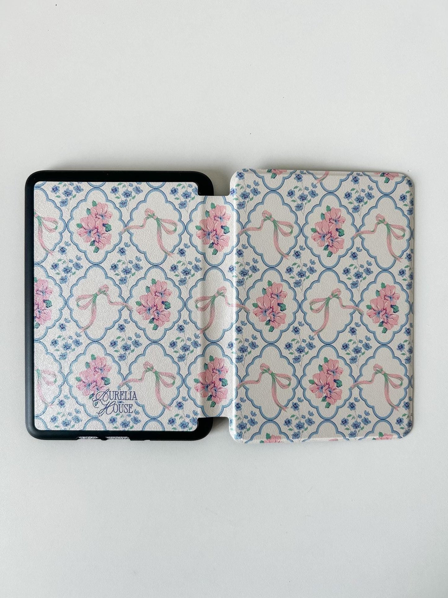 Bouquets and Bows Kindle Case With Hand Strap | Coquette Floral Kindle Case | Kindle Paperwhite Case