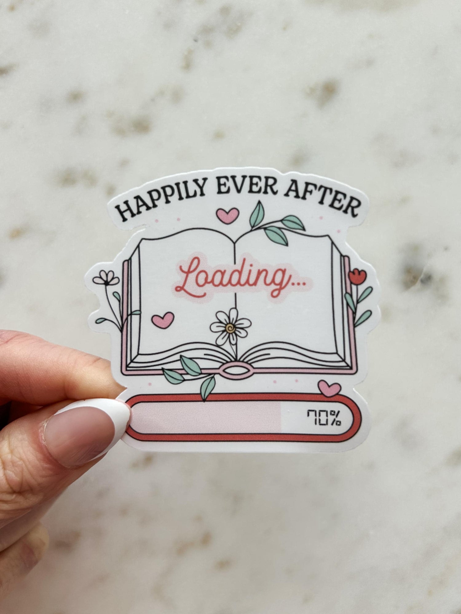 Happily Ever After Loading Sticker | Waterproof Bookish Sticker