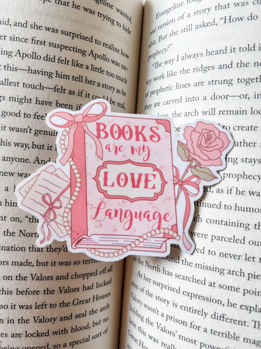 Books Are My Love Language Sticker
