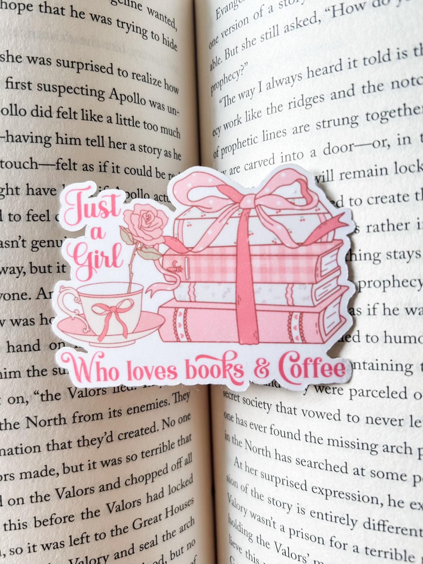 Books and Coffee Sticker
