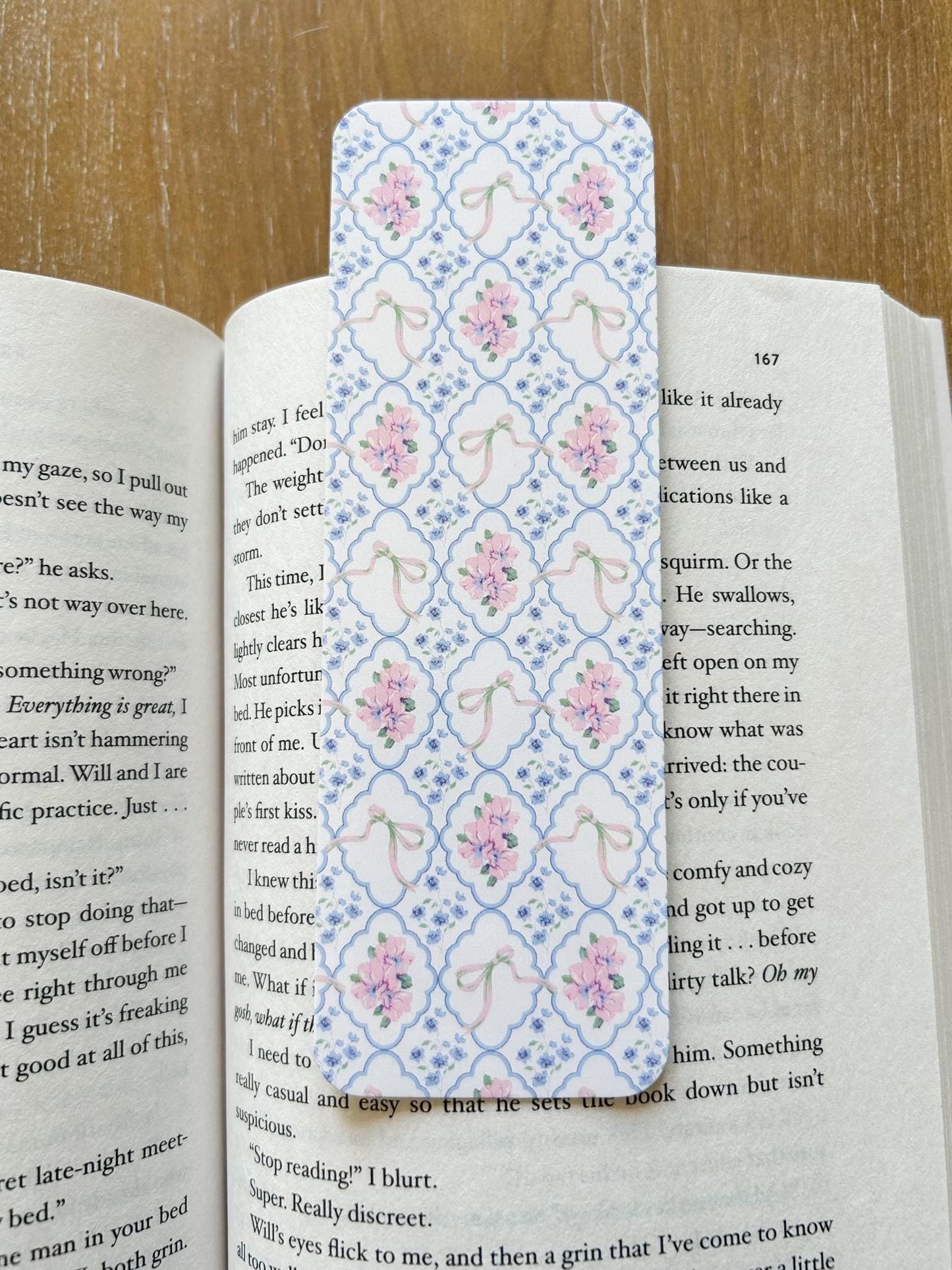 Bouquets and Bows Coquette Bookmark | Bow Bookmark | Floral Bookmark | Bookish Gift