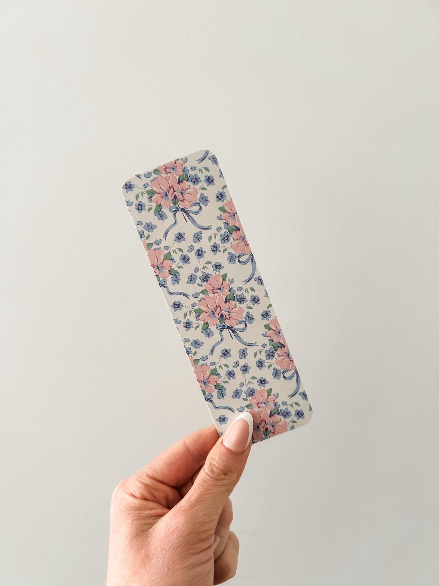 Flower Coquette Bookmark | Bow Bookmark | Floral Bookmark | Bookish Gift