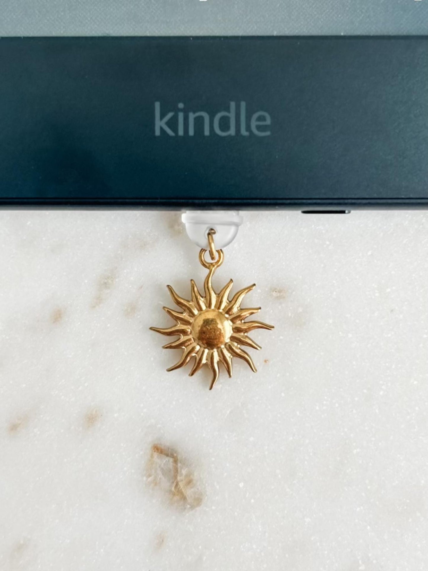 Sun Charm Kindle Dust Plug | Sun Kindle Charm | USB-C Dust Plug | Bookish Gifts
