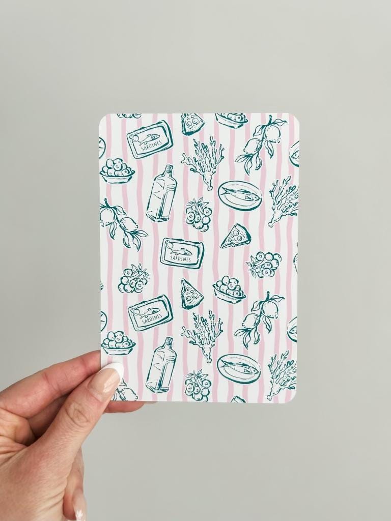 Italian Summer Kindle Insert for Clear Case | Dolce Vita Bookish Case Insert for Paperwhite, Colorsoft, Basic, Scribe, & Oasis