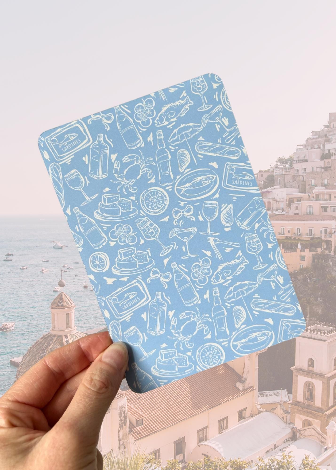 Seaside Picnic Kindle Insert for Clear Case | Dolce Vita Bookish Case Insert for Paperwhite, Colorsoft, Basic, Scribe, & Oasis