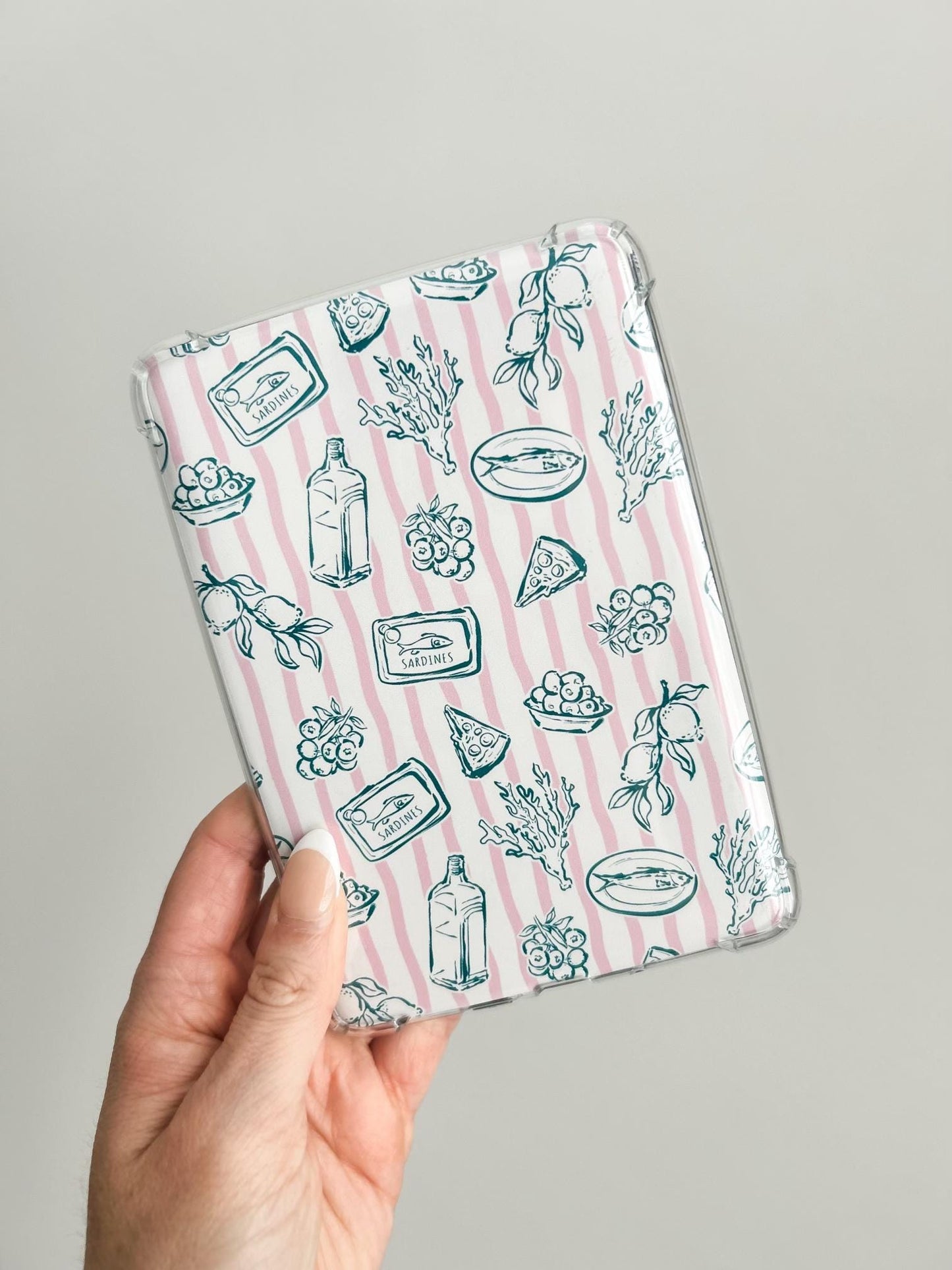 Italian Summer Kindle Insert for Clear Case | Dolce Vita Bookish Case Insert for Paperwhite, Colorsoft, Basic, Scribe, & Oasis