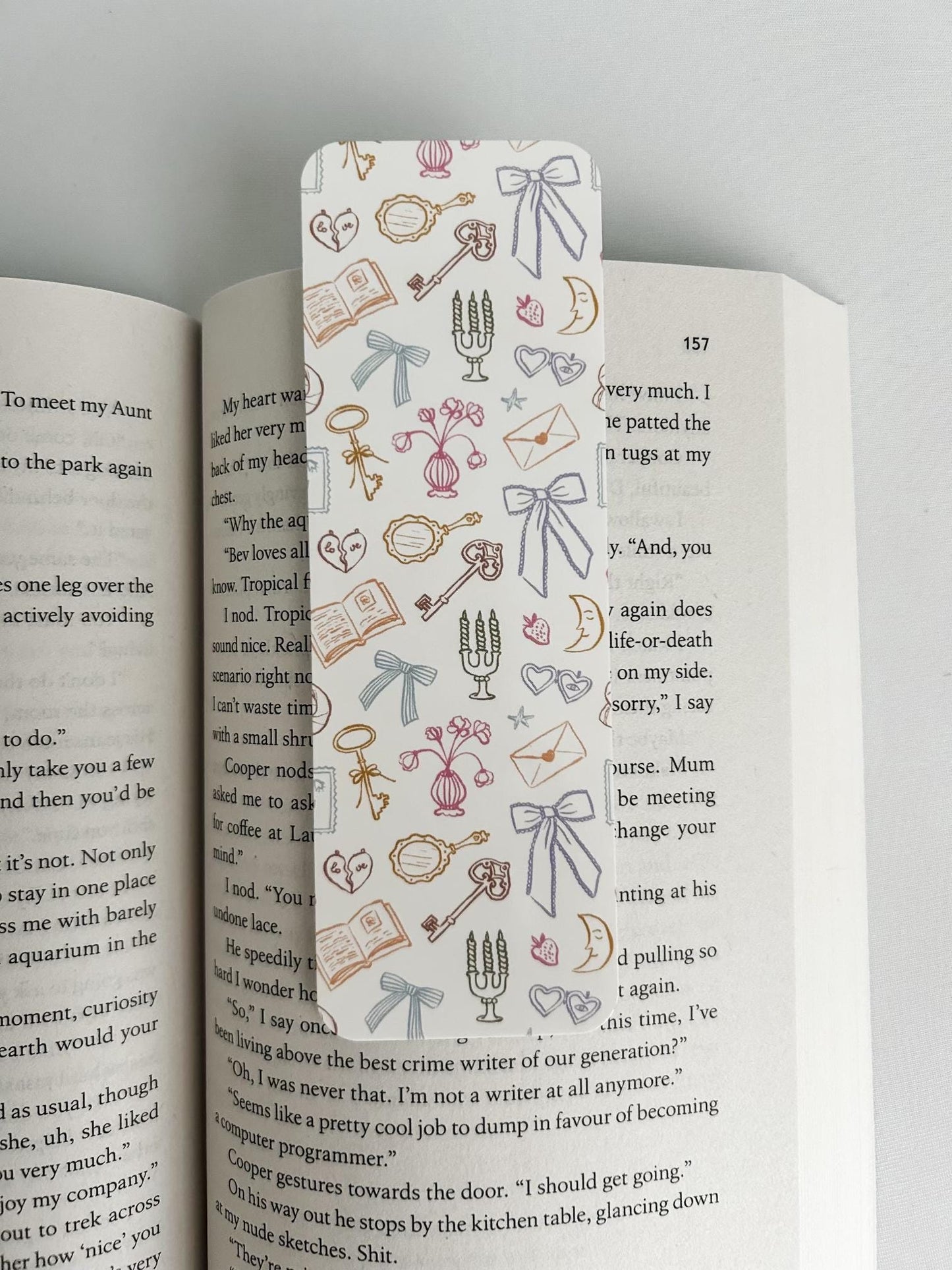 Coquette Trinkets Bookmark | Bow Bookmark | Coquette Bookmark | Bookish Gift
