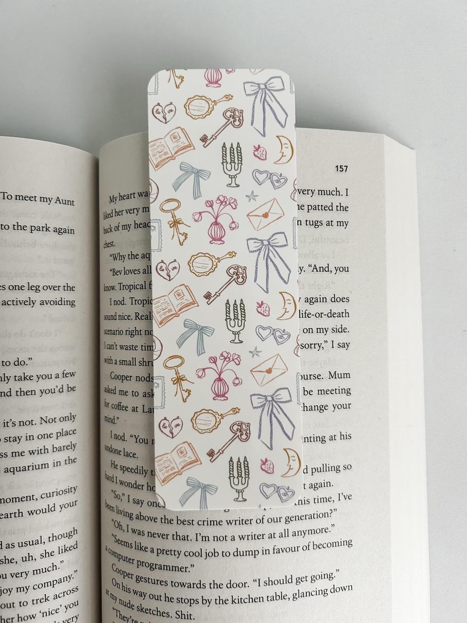 Coquette Trinkets Bookmark | Bow Bookmark | Coquette Bookmark | Bookish Gift