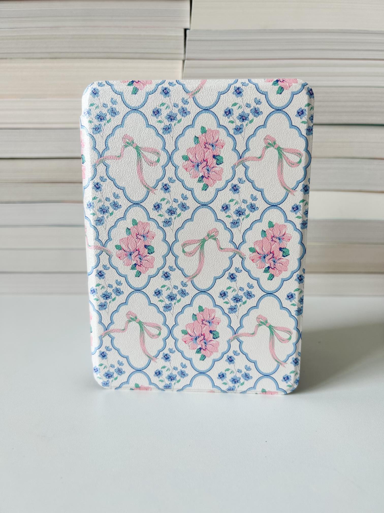 Bouquets and Bows Kindle Case With Hand Strap | Coquette Floral Kindle Case | Kindle Paperwhite Case