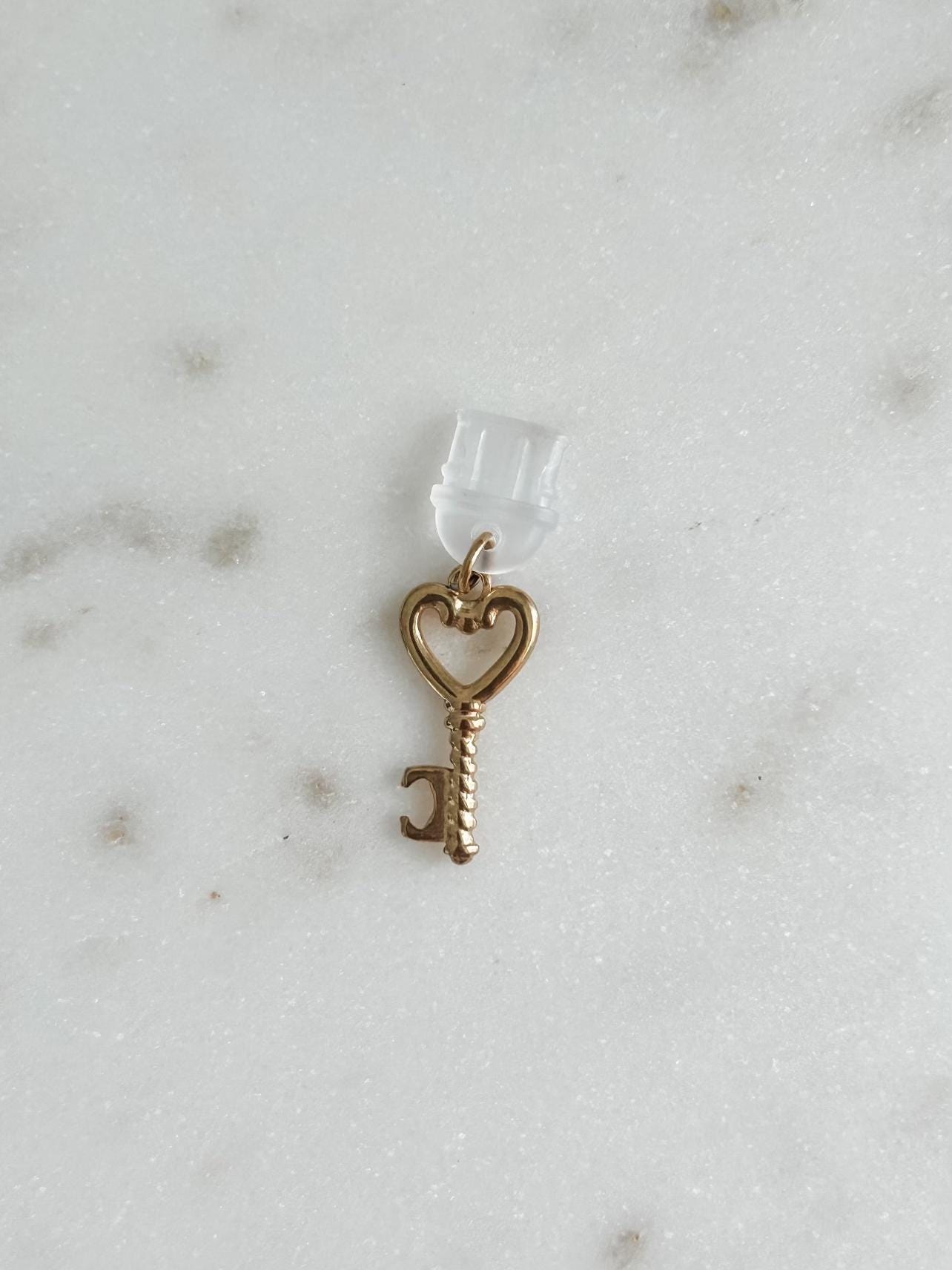 Heart Key Kindle Dust Plug | Heart Key Kindle Charm | USB-C Dust Plug | Bookish Gifts