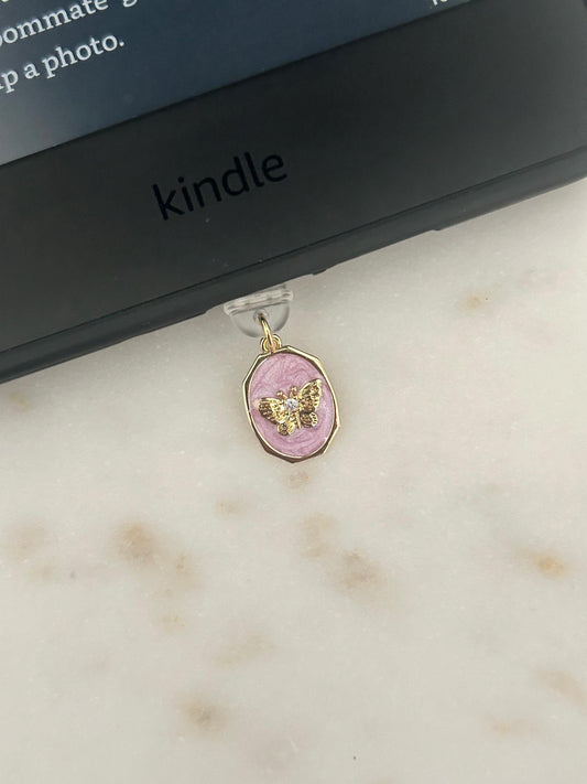 Butterfly Kindle Dust Plug: Bookish USB-C Charm