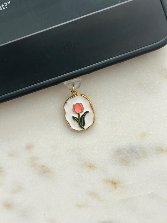 Tulip Kindle Dust Plug: Bookish USB-C Charm