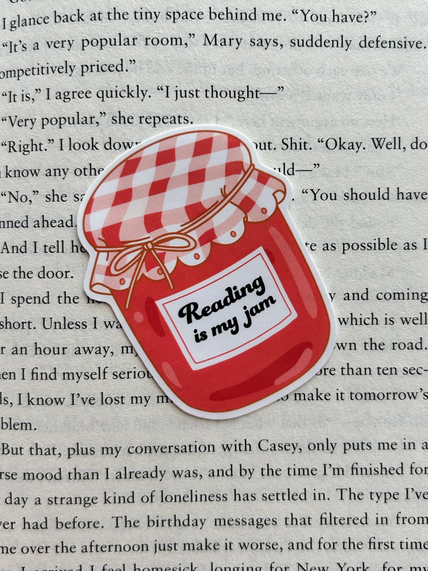 Reading Is My Jam Sticker | Waterproof Bookish Sticker